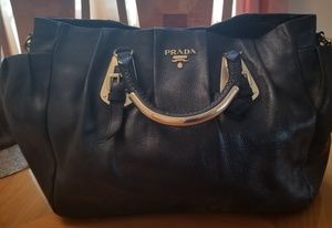 Black Vintage Prada Bag with strap